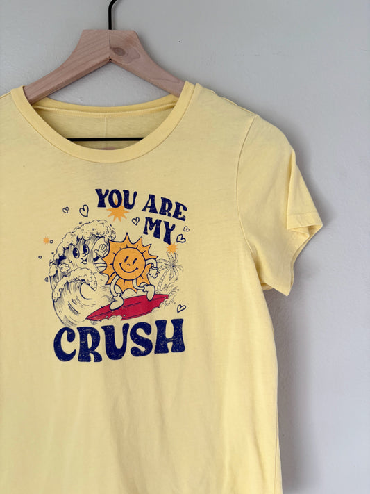 Vintage Style Graphic Mid Crop Top